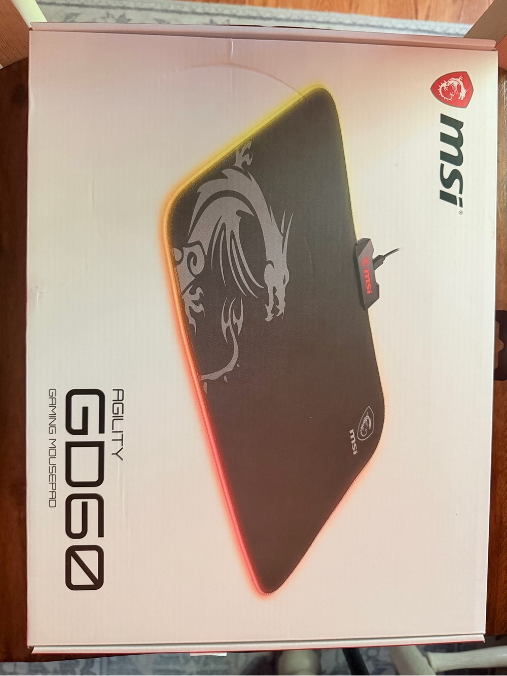MSI GD60 Agility RGB Gaming Mousepad - Black with 6 lighting effects